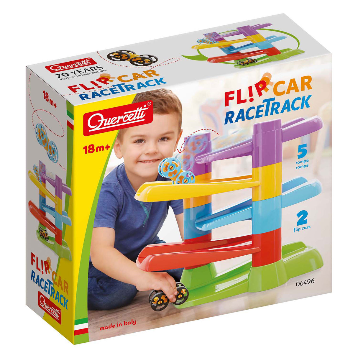 Quercetti Racing Track with Flip Cars, 7DLG.