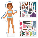 Quercetti magnetische Mode-Anziehpuppe Laura – 28-tlg.