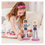 Quercetti Magnetische Mode-Anziehpuppe Beste Freunde – 57 Teile.