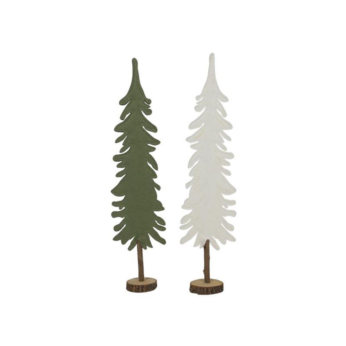 Svenska Living Image Filz Weihnachtsbaum auf Stamm grün H47cm