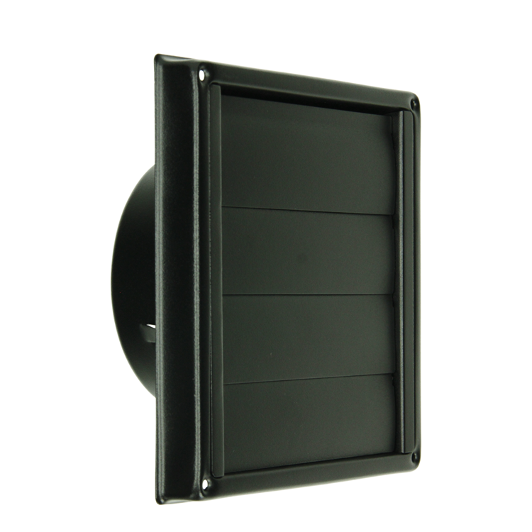 Renson 1068947 - inbouw dampkaprooster 633 inox zwart (dia 150) | 2 stuks