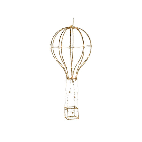 Svenska living verlichte figuur luchtballon 80led draad goud 38x18cm met timer