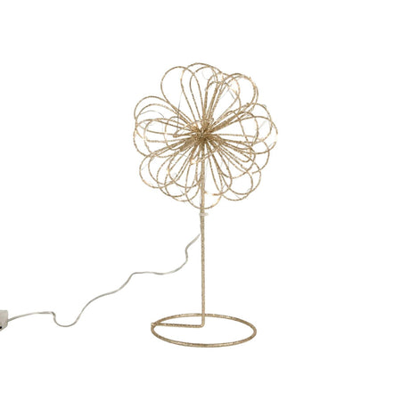 Svenska living verlichte figuurbloem 25led draad goud 14x28cm timer