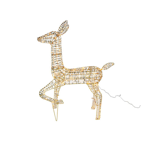 Svenska living verlichte rendier metaal 90cm 90led goud flash functie ip44 5 meter snoer
