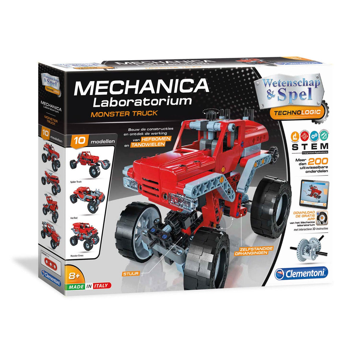 Mecánica del juego de ciencias de Clementoni - Monster Trucks