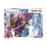 Clementoni Glitzer Puzzle Frozen 2, 104st.