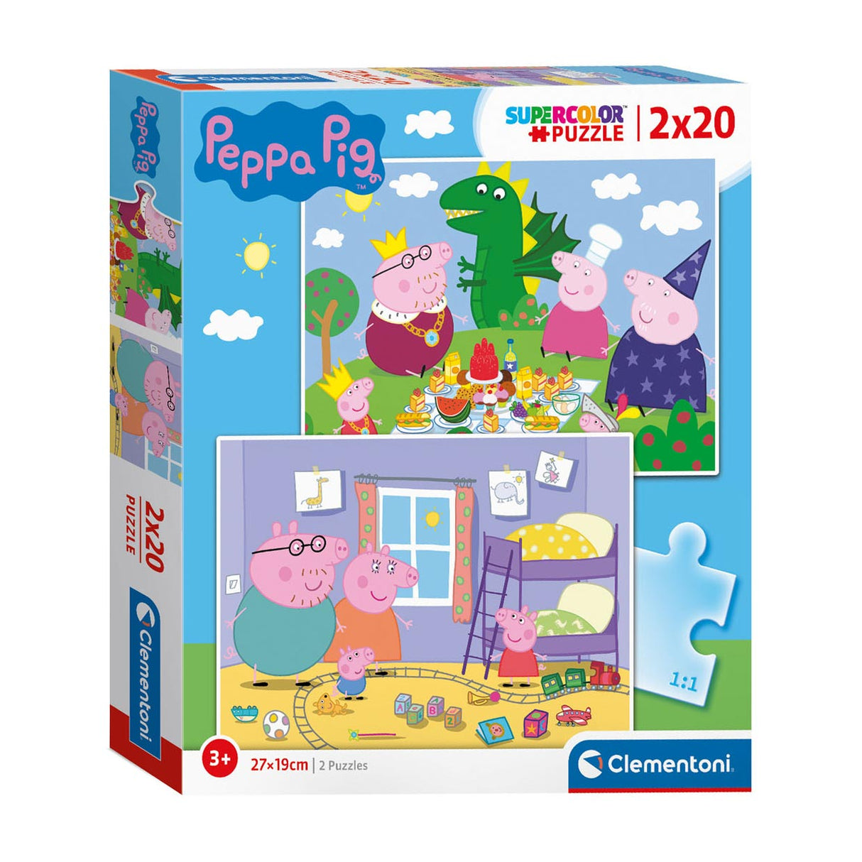 CLEMENTONI Puzzle Peppa Pig, 2x20st.