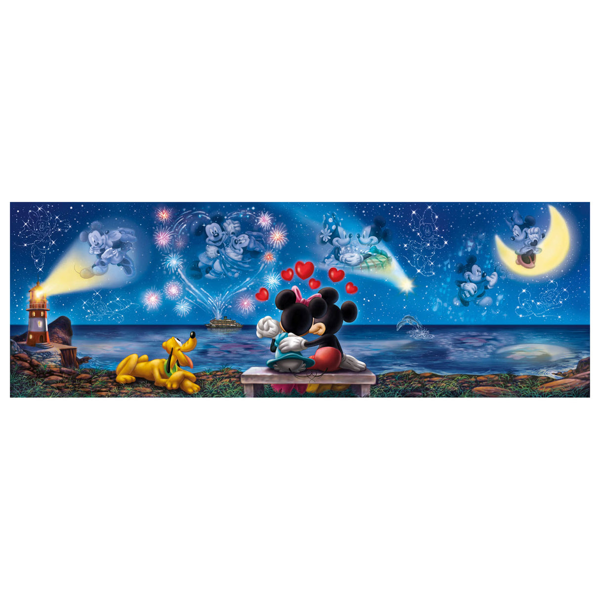 Disney Panorama Puzzle Mickey Minnie, 1000st.