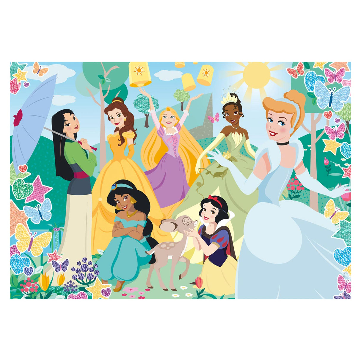 Cleemononi Glitter Puzzle Prinzessin, 104ST.