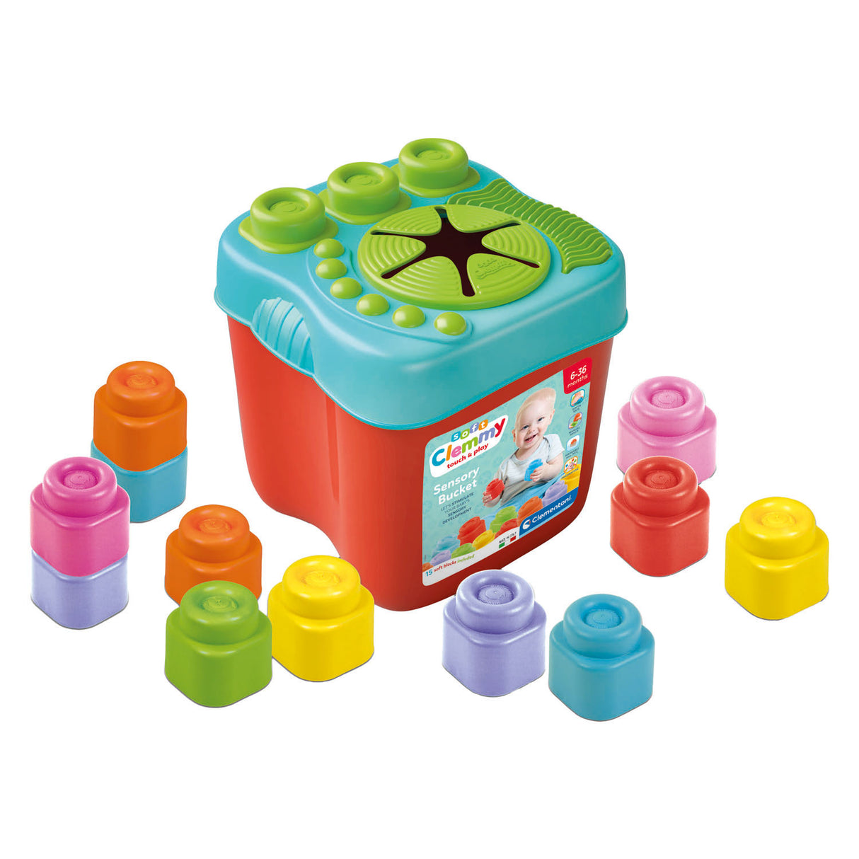 Clemenstoni Puppelchen Clemmmy Sensory Eimer mat Blocks