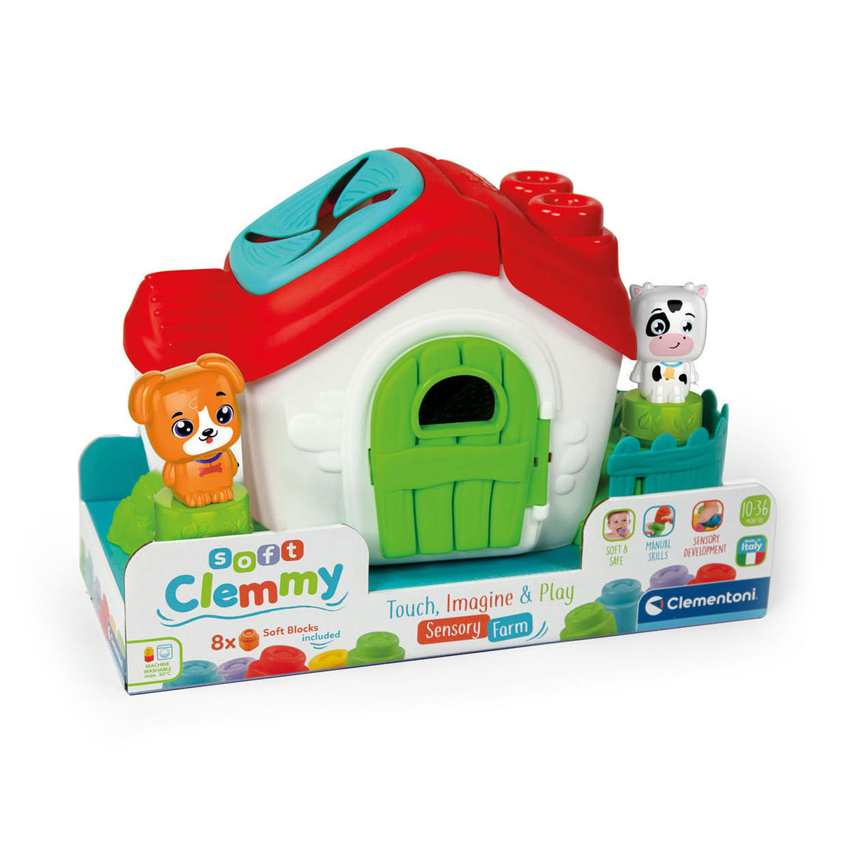 Clemenstoni Puppelchen Clemmy Sensory Bauerenhaff mat Blocks