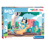 Cleemononi jigsaw Puzzle Bluey op der Rutsch, 104st.