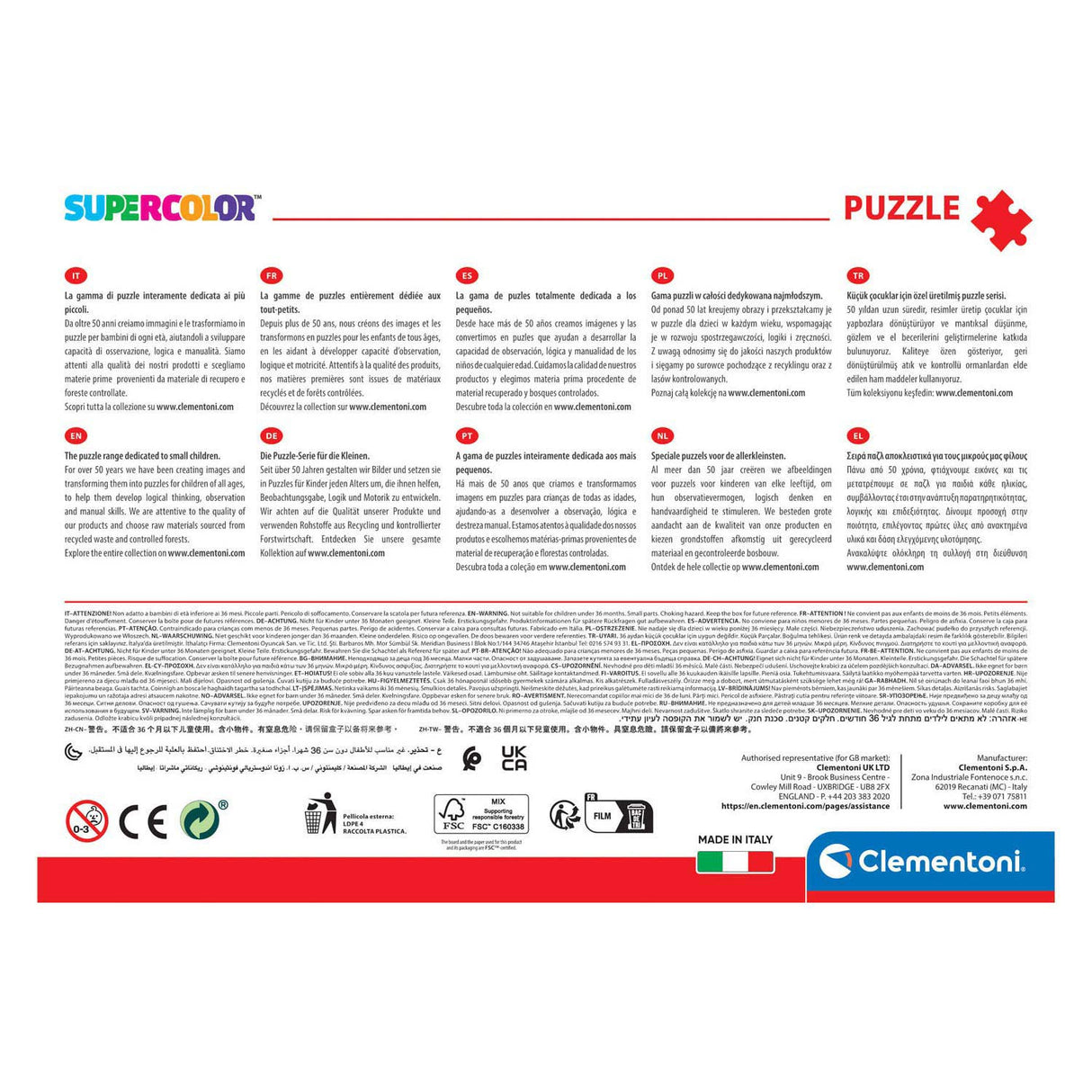 Clementoni-Puzzle – Schall, 104 Teile.