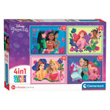 Clementoni – Puzzle – 4 Puzzles in 1 Box – Disney Princess – Puzzle für Kinder – Supercolor