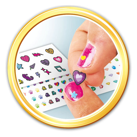 Clementoni Crazy Chic – Nagelstudio für Kinder – Kindernagellack mit Stickern, Glitzer und Nageltrockner – ab 6 Jahren