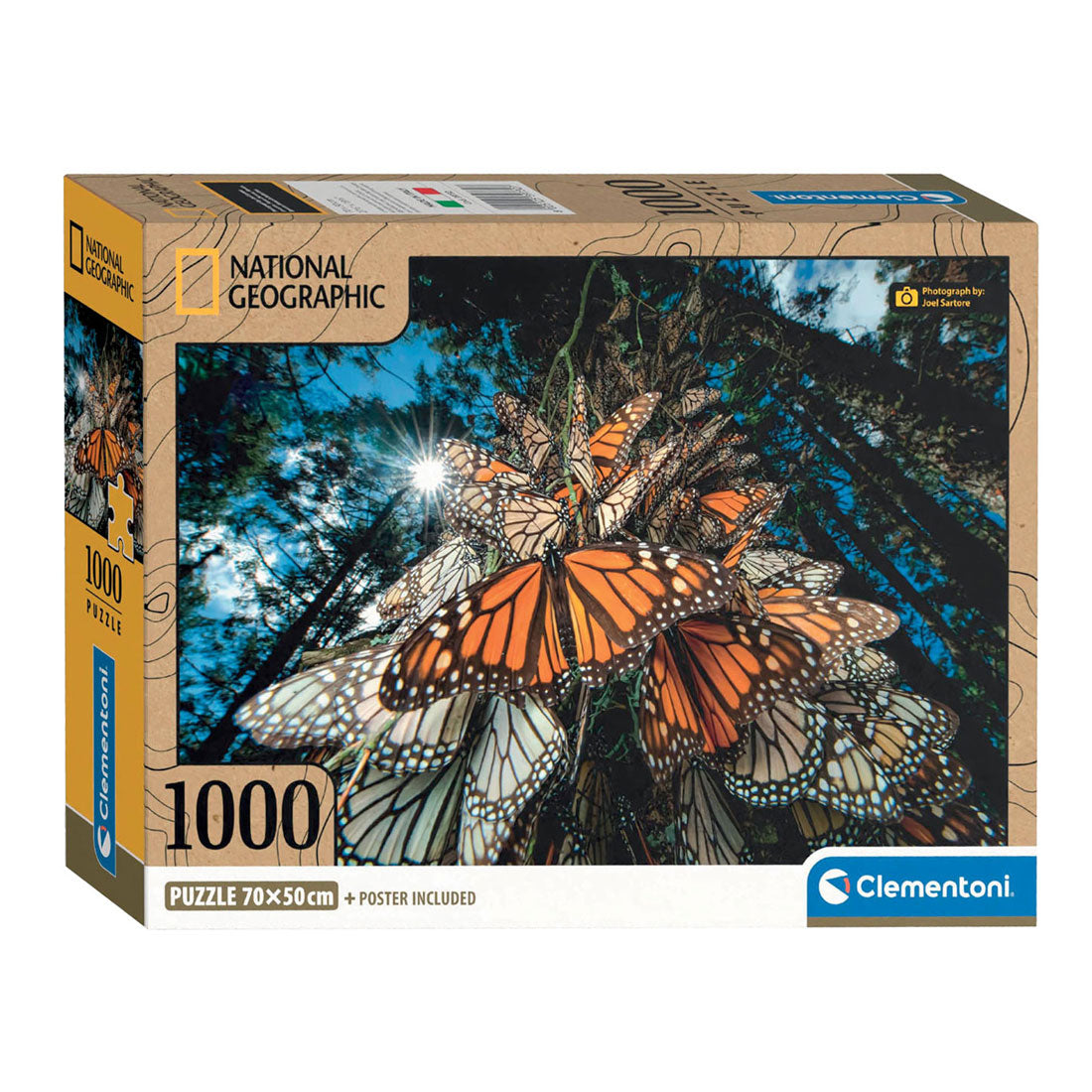 Clementoni Jigsaw Puzzle National Geographics Butterfly, 1000st.