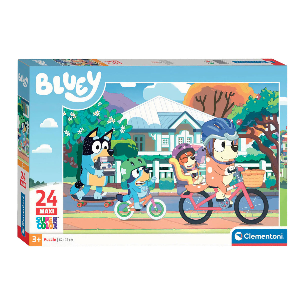 Puzzle clementoni puzzle Super Color Bluey Bikes, 24st.