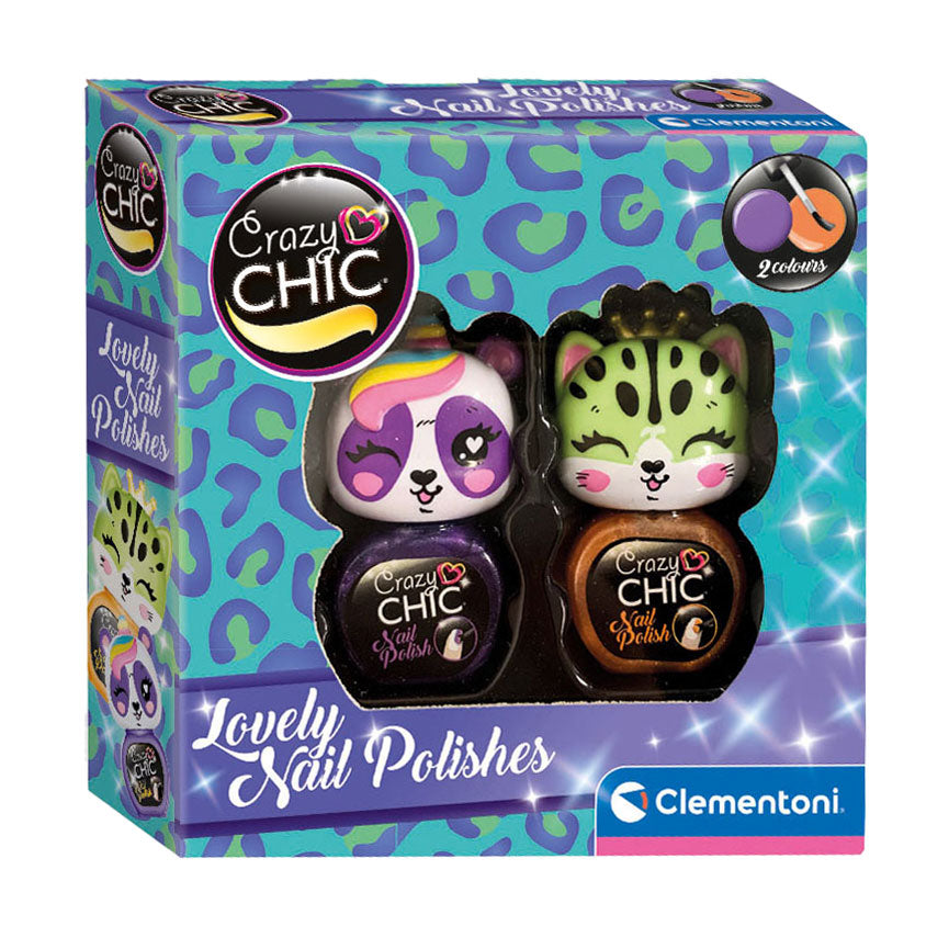 Clementoni Crazy Chic Nagellack orange lila, 2st.