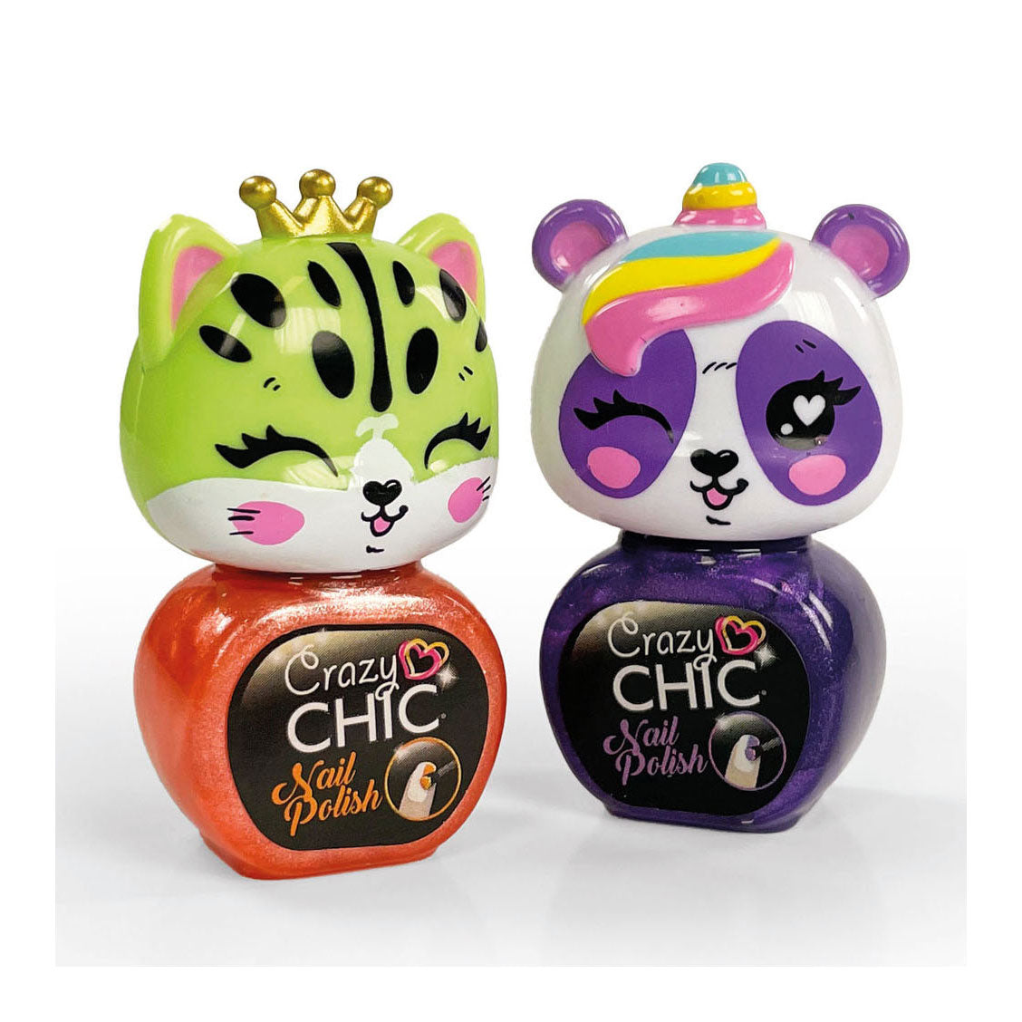 Clementoni crazy chic nagellak oranje paars, 2st.