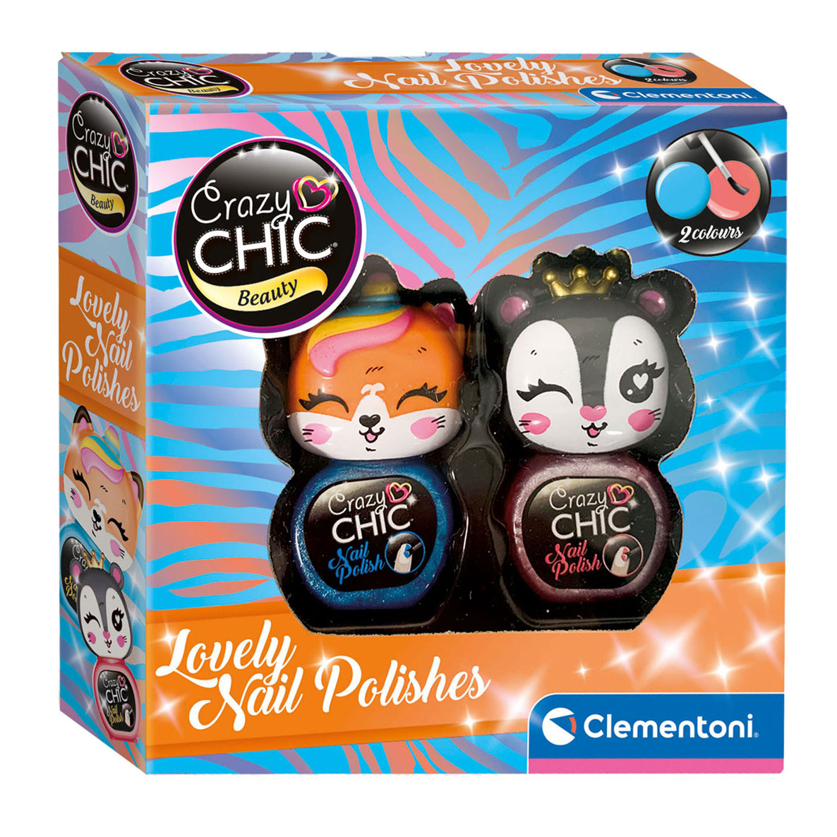 Clementoni Crazy Chic Nagellack Blaurot, 2st.