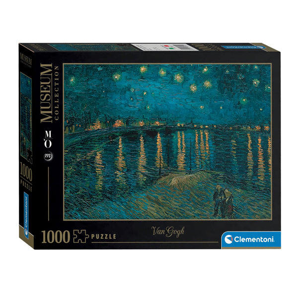 Rompecabezas de Clementoni de Gogh Night sobre el Rhone, 1000.