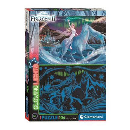 Clementoni Jigsaw Puzzle Super Color Glowing Lights Frozen II, 104st.