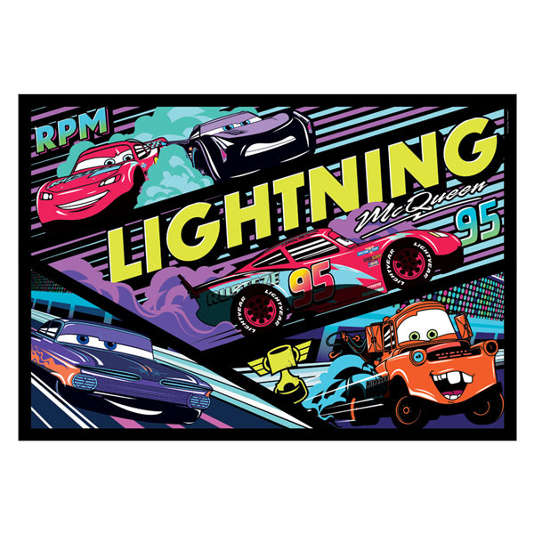 Clementoni legpuzzel super color glowing lights cars, 104st.