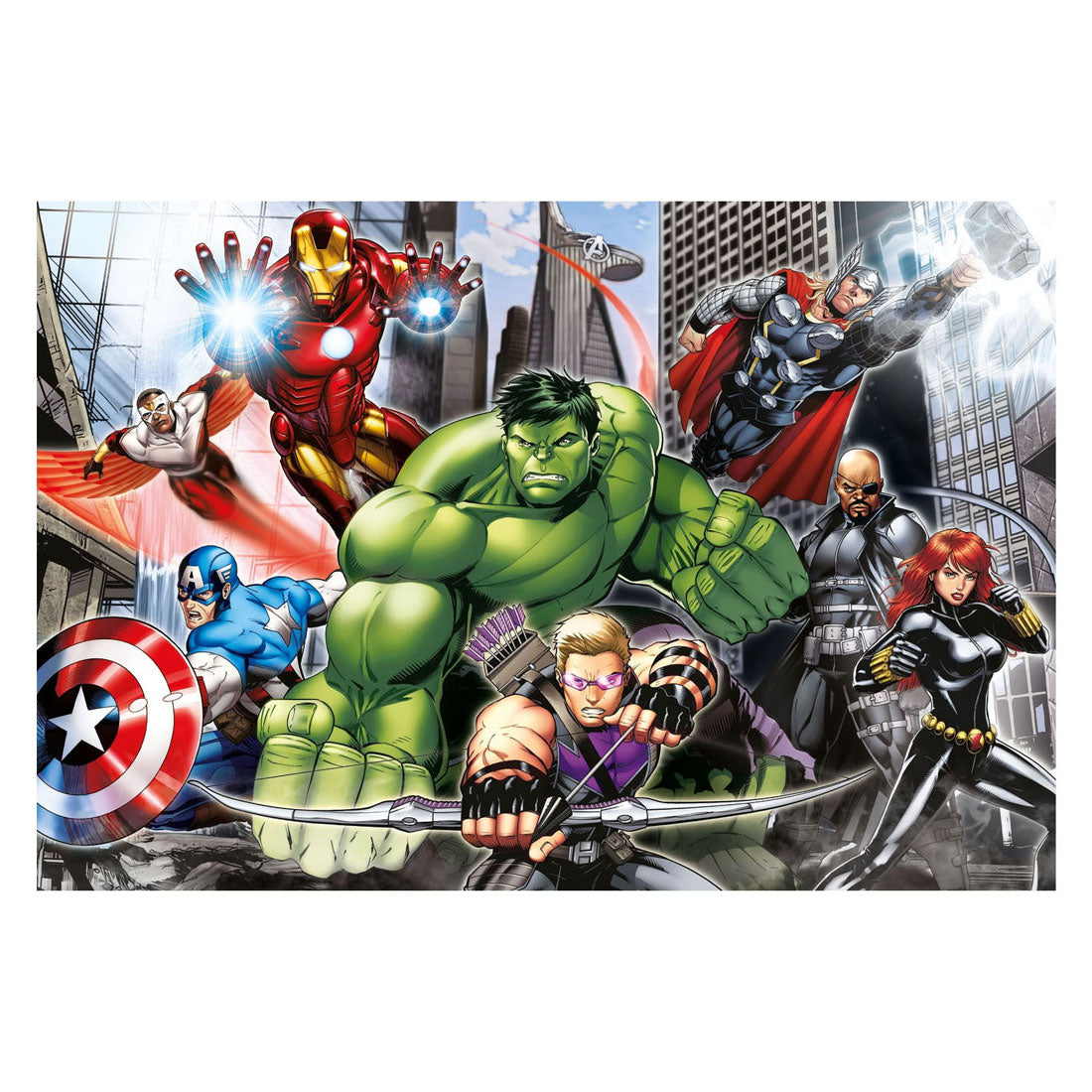 Clementoni legpuzzel super color maxi the avengers, 104st.