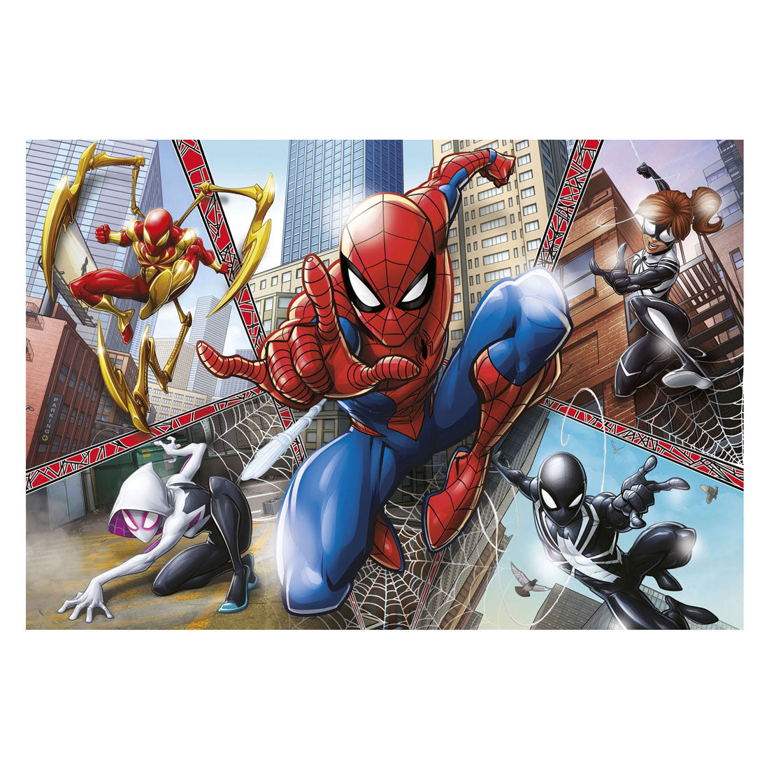 Clementoni legpuzzel super color maxi spiderman, 104st.