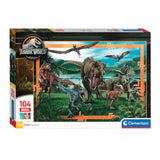 Clementoni legpuzzel super color maxi jurassic world, 104st.