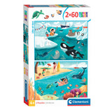 Clementoni Jigsaw Puzzle Super Color Life till sjöss, 2x60st.