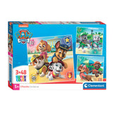 Clementoni Jigsaw Puzzle Super Color Square Paw Patrol, 3x48st.