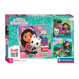 Puzzle nogi Super Color Square Gabby's Dollhouse, 3x48st.