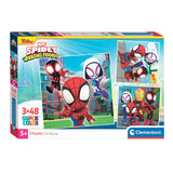 Clementoni Jigsaw Puzzle Super Color Square Spidey und seine Freunde, 3x48st.