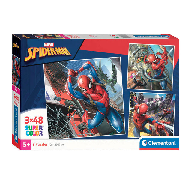 Clementoni Jigsaw Puzzle Super Color Square Spiderman, 3x48st.