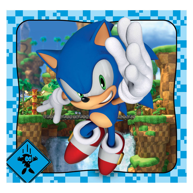 Clementoni - Puzzle - 3x48 Teile - Sonic the Hedgehog - Puzzle für Kinder - ab 5 Jahren