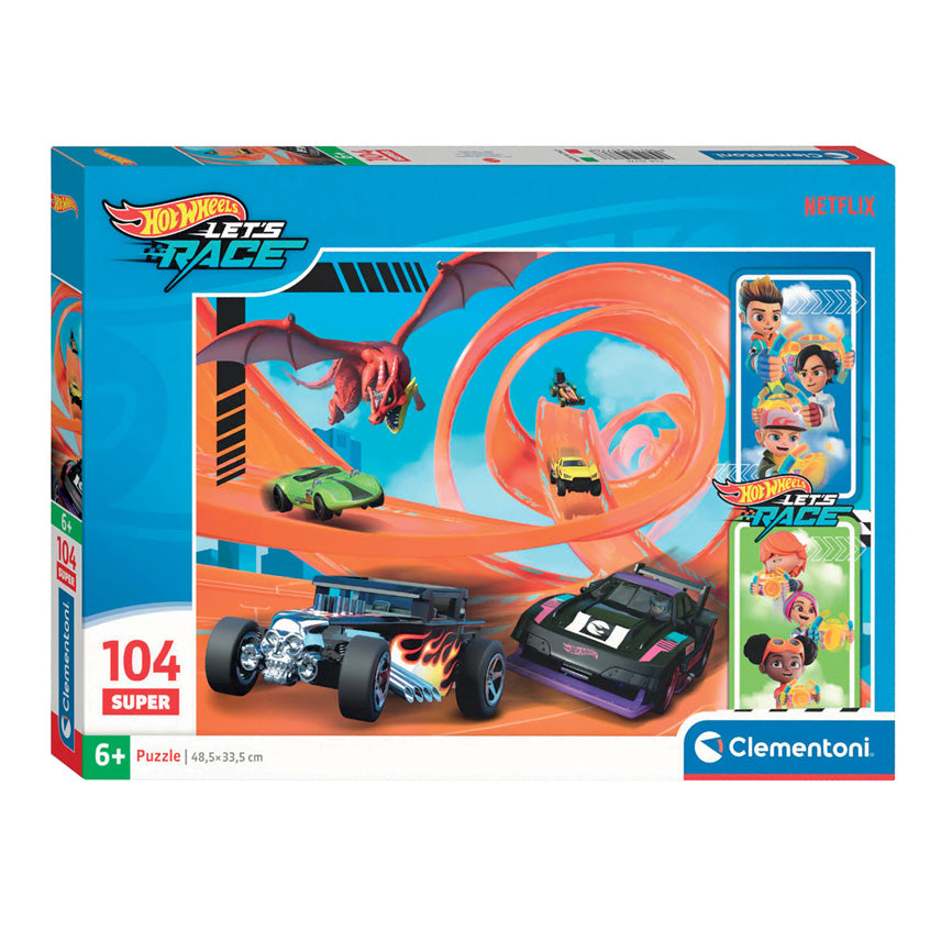 Clementoni Jigsaw Puzzle Super Color Hot Wheels, 104º.