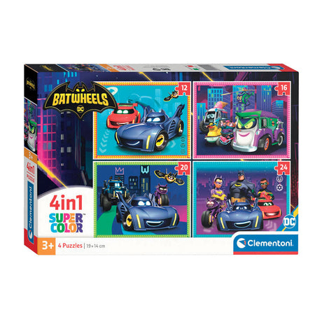 Clementoni – Kinderpuzzle 4 in 1 – Batwheels – Puzzle ab 3 Jahren