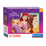 Clementoni Blockpuzzle Disney Prinzessin, 12 Teile.