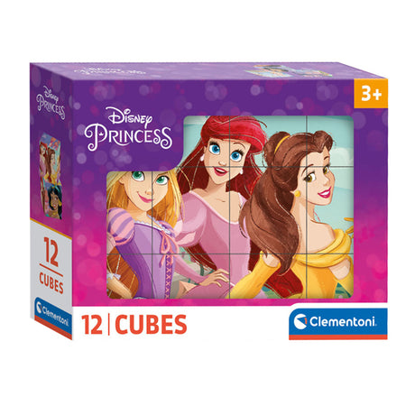 Clementoni Blockpuzzle Disney Prinzessin, 12 Teile.