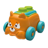 Clementoni Baby – Clemmy Sensory Puppy Orange mit weichen Blöcken, 5 Stk.