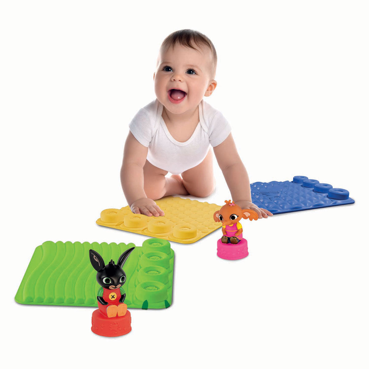 Clementoni baby - sensorische speelmat bing met speelfiguren, 6dlg.