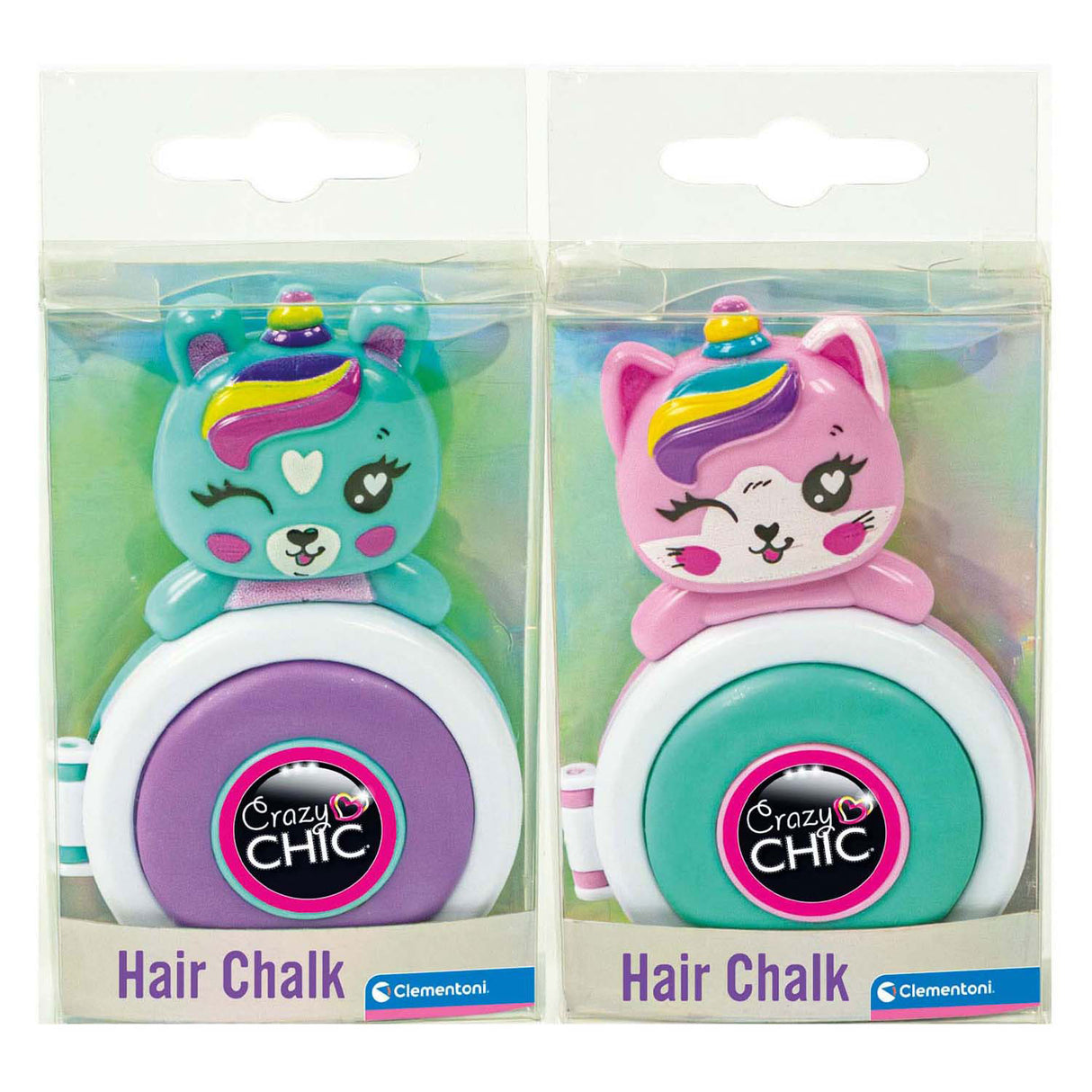 Clementoni - Crazy Chic - Haarkreide - Einhorn - Lila Grün - ab 6 Jahren