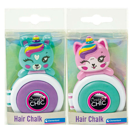 Clementoni - Crazy Chic - Haarkreide - Einhorn - Lila Grün - ab 6 Jahren