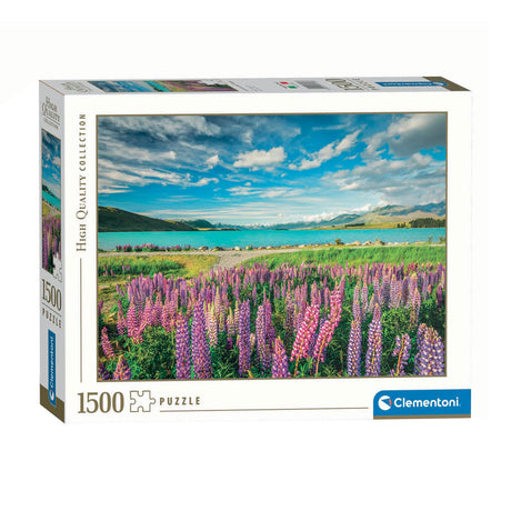 Clementoni-Puzzle Blumen am Tekapo-See, 1500 Teile.