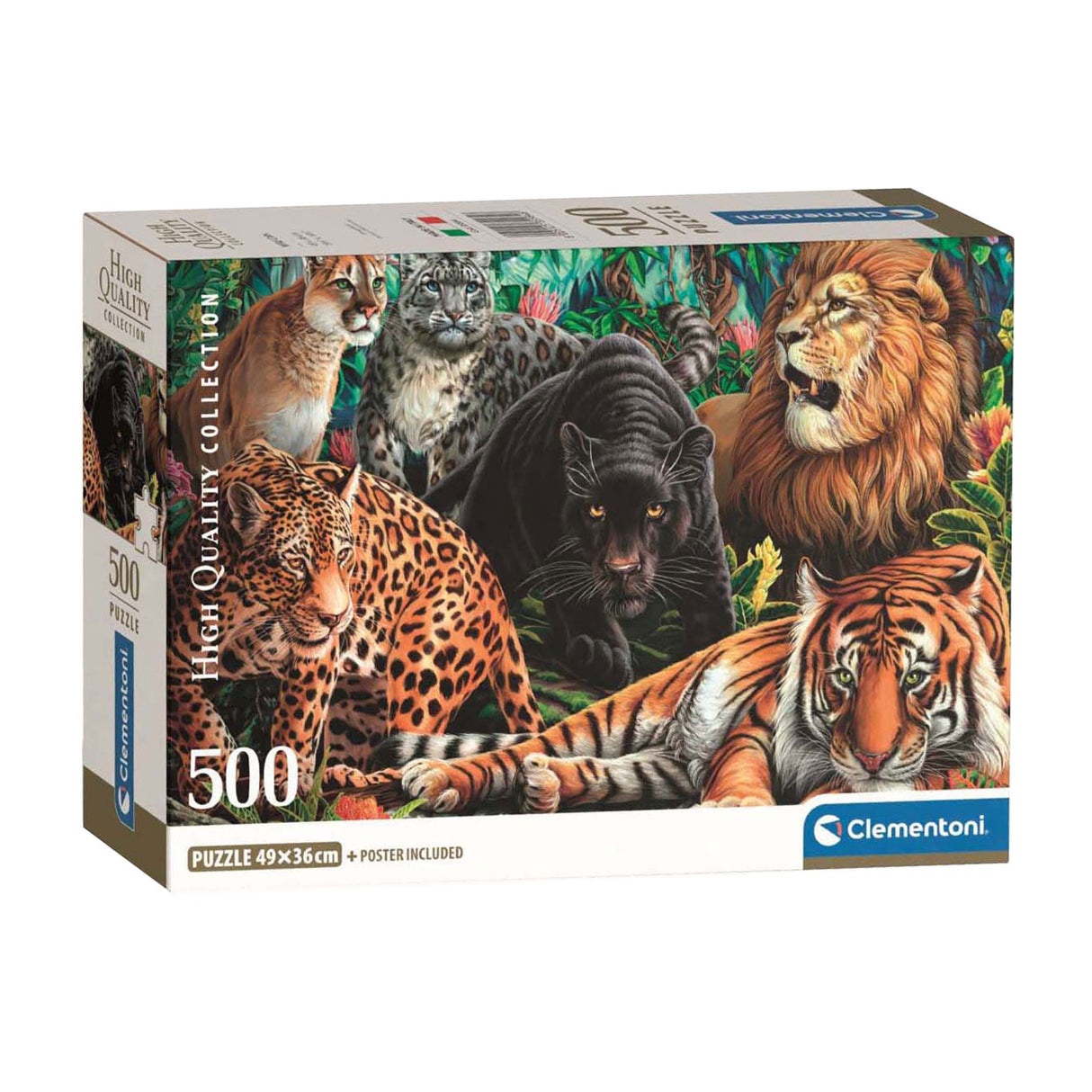Clementoni Puzzle Wildkatzen, 500 Teile.