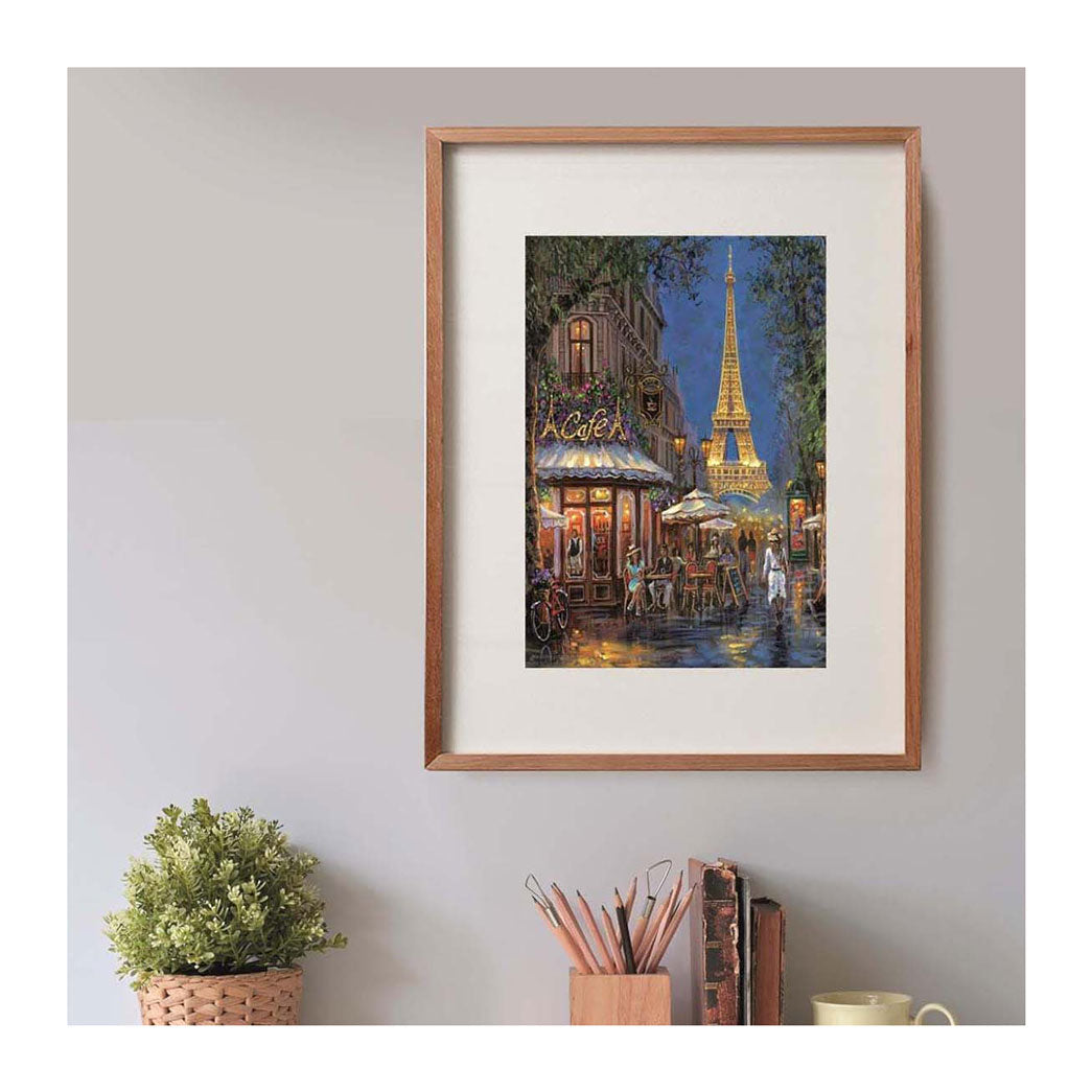 Clementoni-Puzzle Nacht im Eiffel-Café, 500 Teile.