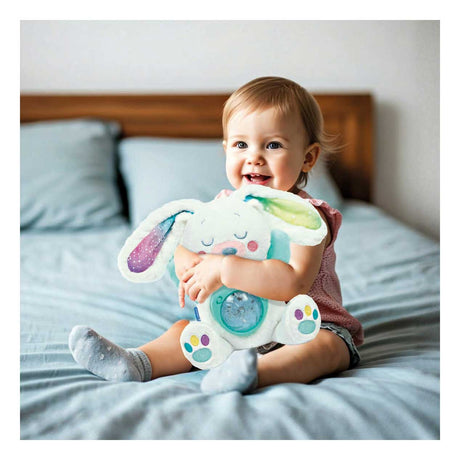 Clementoni - Babyspielzeug - Kuscheltier mit Nordlichtprojektor - ab 0 Monaten