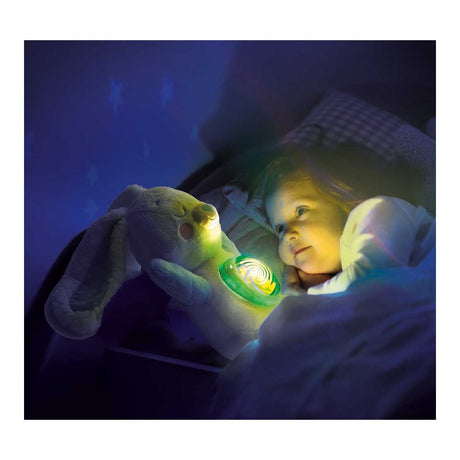Clementoni - Babyspielzeug - Kuscheltier mit Nordlichtprojektor - ab 0 Monaten