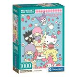Clementoni-Puzzle Hello Kitty – Puzzle 1000 Teile – kompaktes Box-Puzzle – Puzzles und Puzzles für Erwachsene